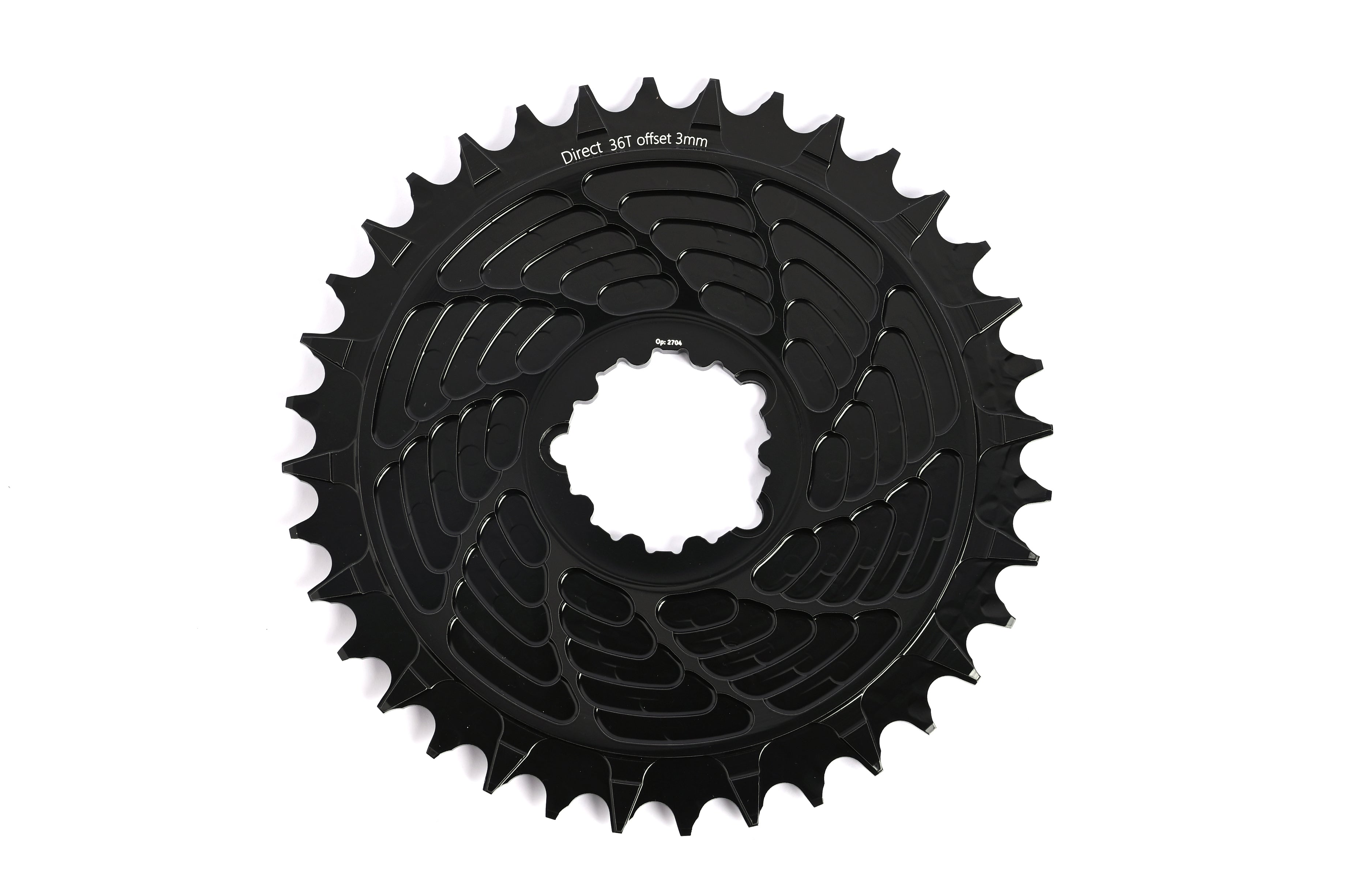 Plateau VTT Haute Performance Direct 3 Vis 3 mm Aéro 36D Noir Shallt - Compatible Sram